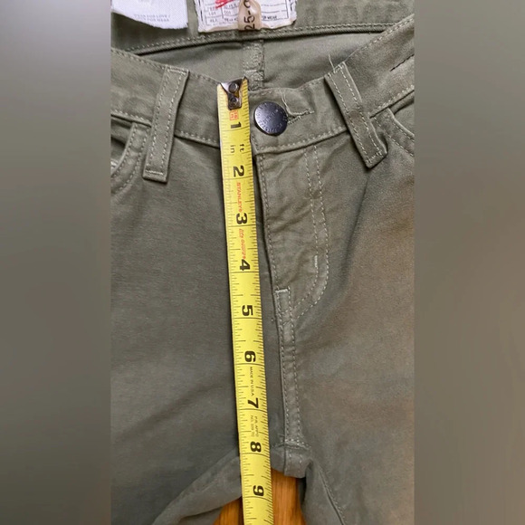 NWT Current/Elliott The Ankle Skinny Cheville Army Green Jeans Size 25 - Picture 7 of 7